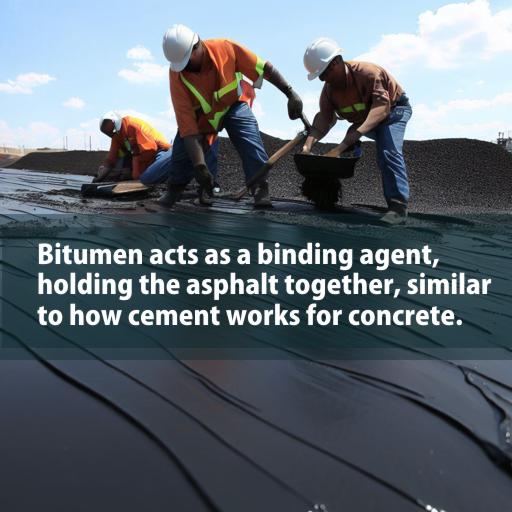Bitumen acts as a binding agent