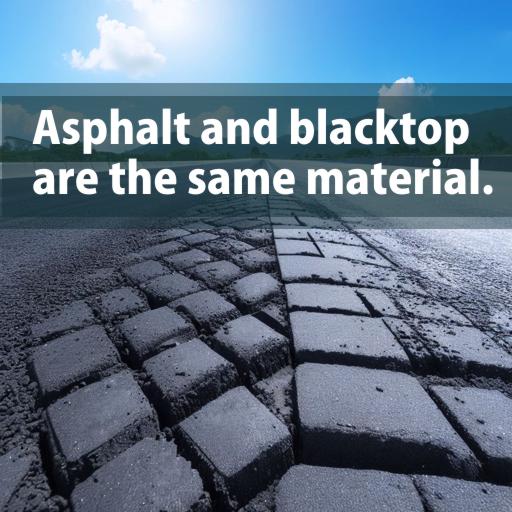 asphalt and blacktop are the same material