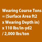 Asphalt Warning Course Calculation FORMULA