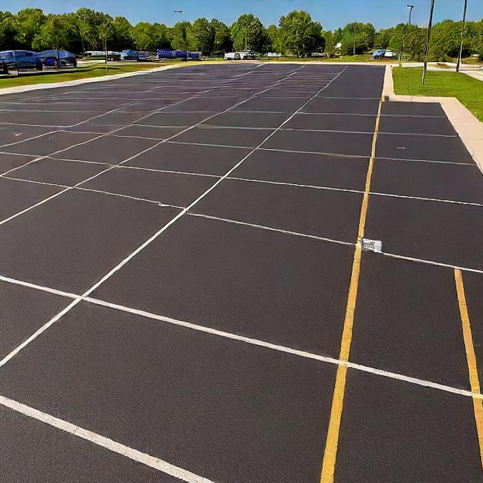 parking lot with smooth asphalt