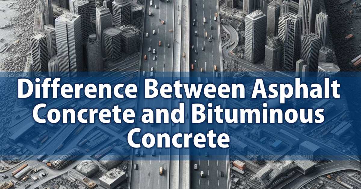 Asphalt Concrete vs Bituminous Concrete