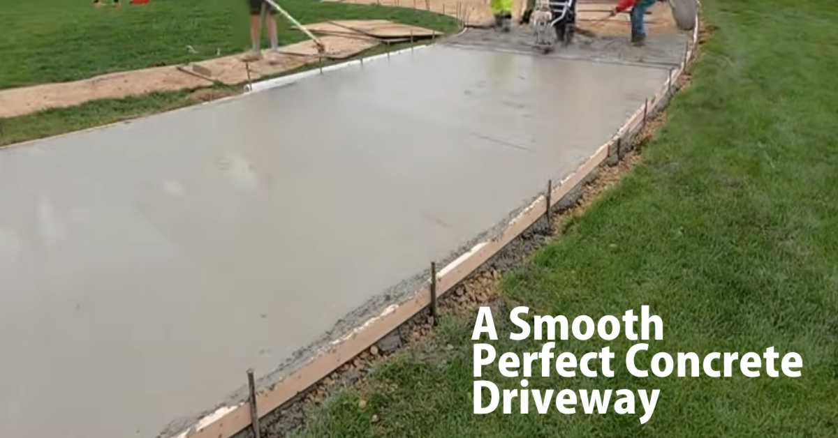 A Smooth Perfect Concrete Driveway