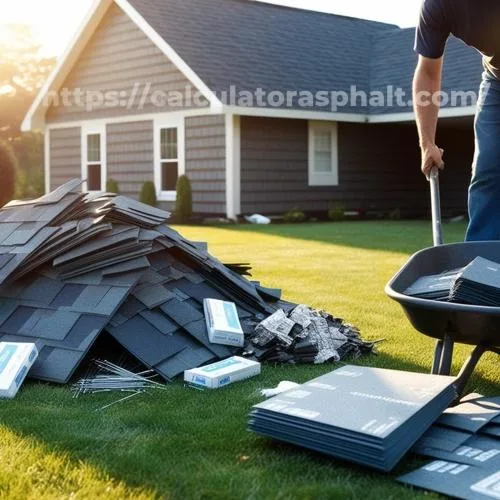 cleaning up roofing debris