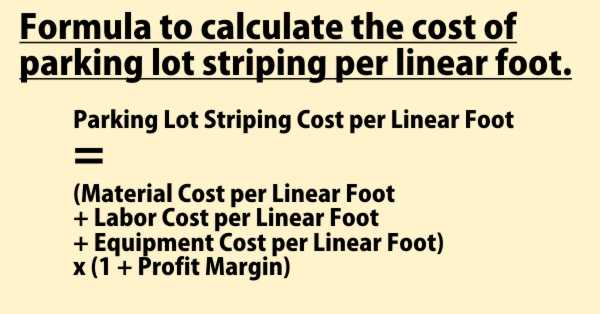 cost of parking lot striping per linear foot