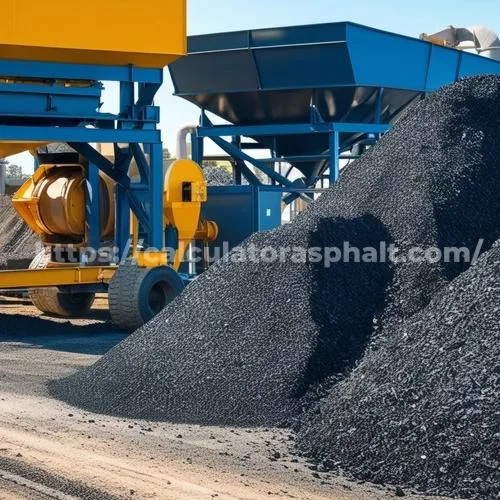 asphalt millings being prepared