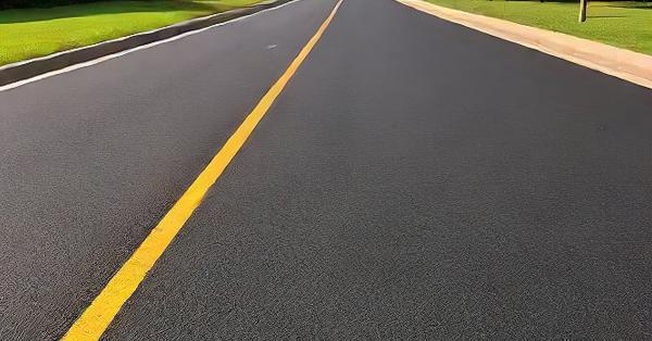 newly paved road made with recycled asphalt