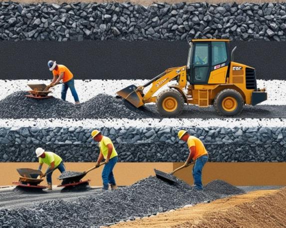 construction of road layer by layer