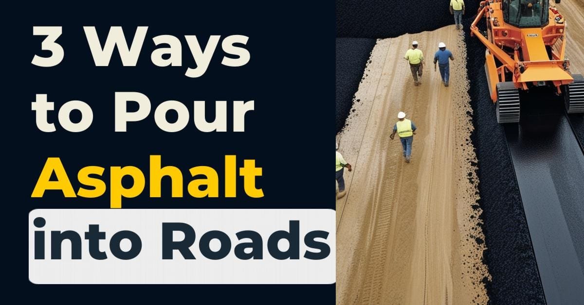 3 Ways to Pour Asphalt into Roads