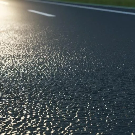 Road Made With Paraffin Asphalt