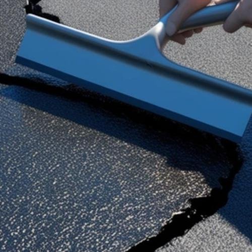 applying a sealant over a filled crack