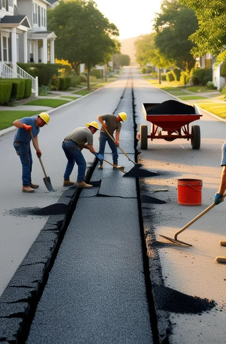 filling asphalt