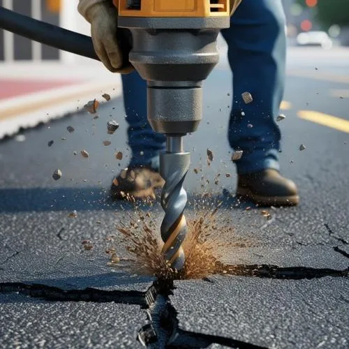 hammer drill bit cutting