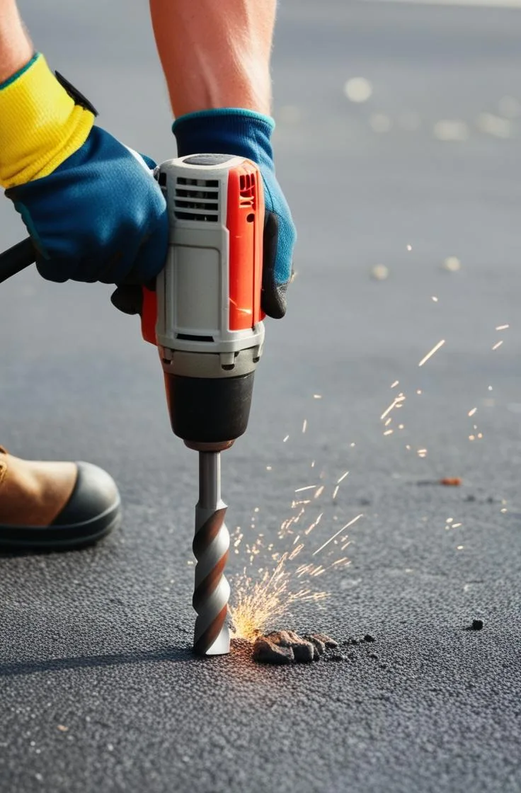 hammer drill with a hammer drill bit