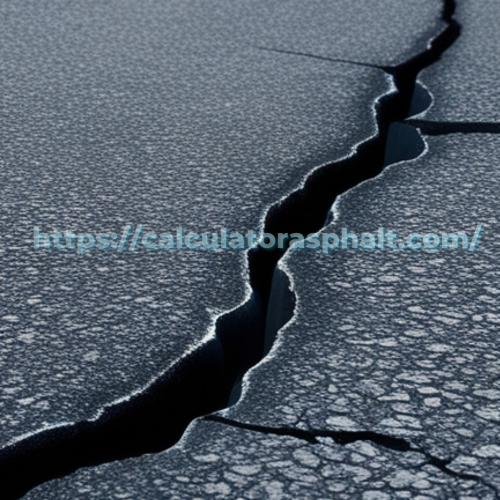 larger crack in an asphalt driveway