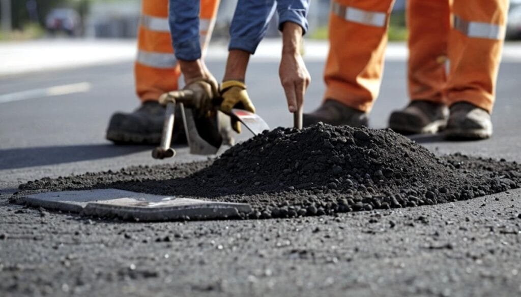 camera picture of the road construction