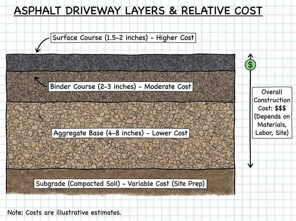driveway cross section