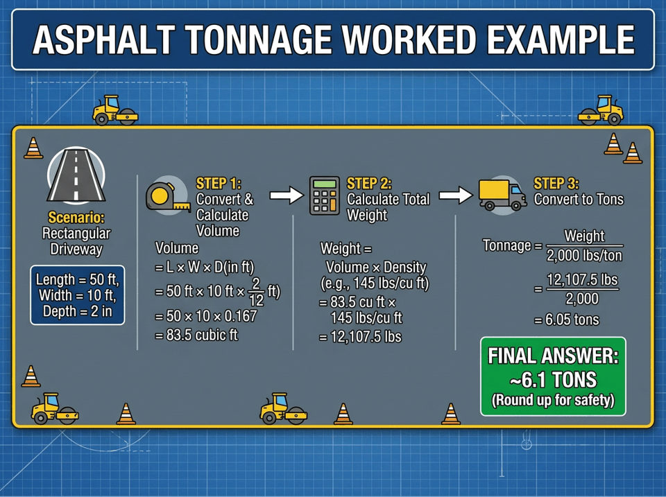 asphalt tonnage worked