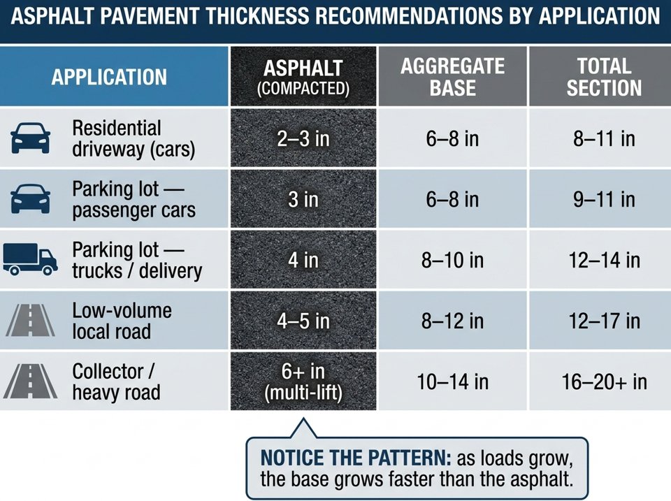 thickness spec table graphic 